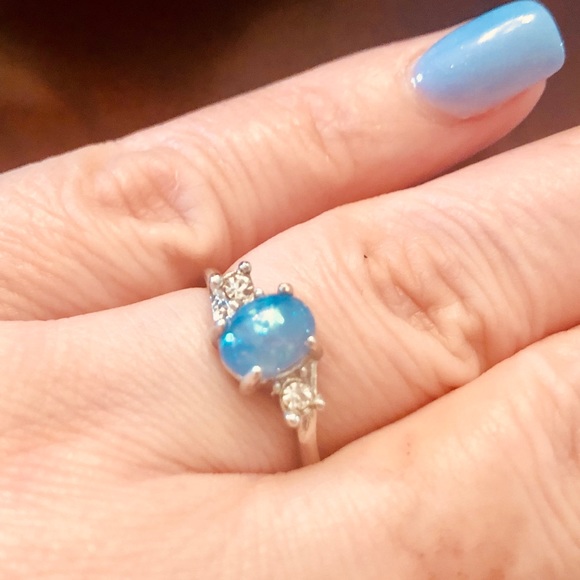 Gorgeous Opal rings, Pink and Blue! - Picture 5 of 8